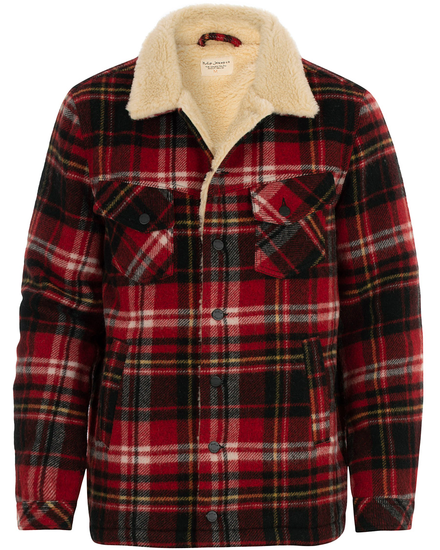 Herre | Jakker | Nudie Jeans | Lenny Plaid Jacket Red Alert