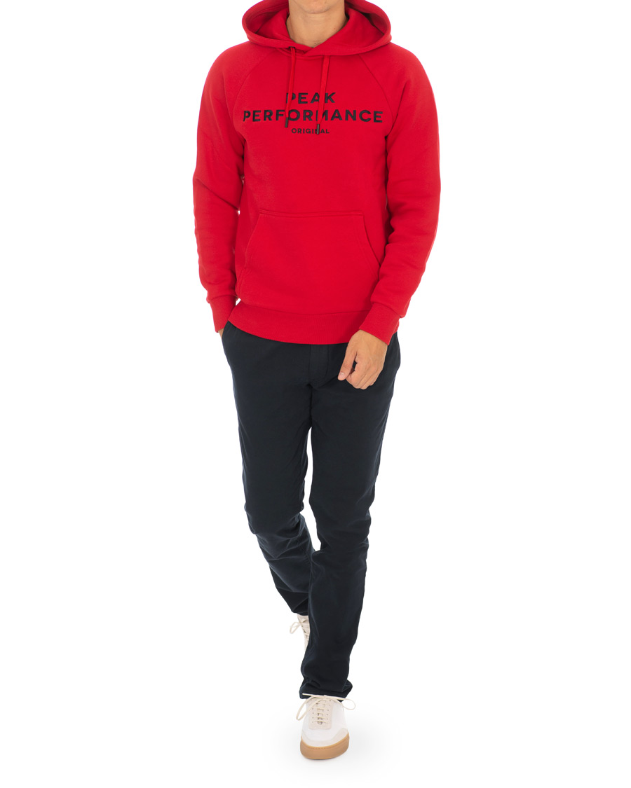 Herre | Gensere | Peak Performance | Logo Hoodie Red
