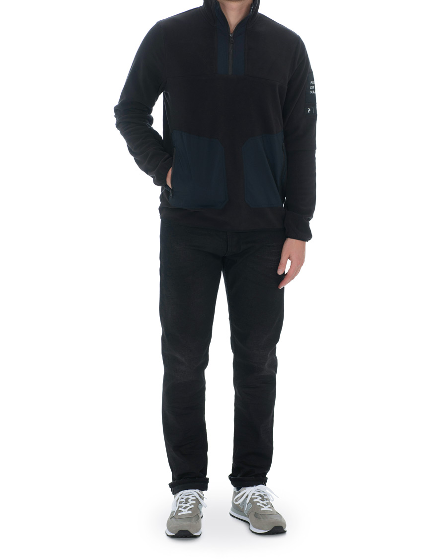 Herre | Gensere | Peak Performance | Fleece Half Zip Black