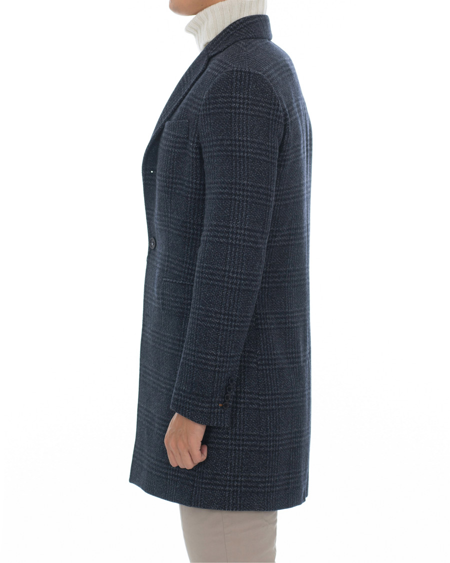 Herre | Jakker | Morris | Wesley Check Coat Navy