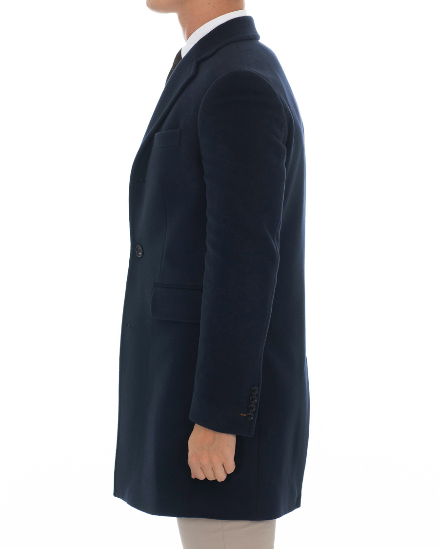 Herre | Jakker | Morris | Wesley Wool/Cashmere Coat Navy