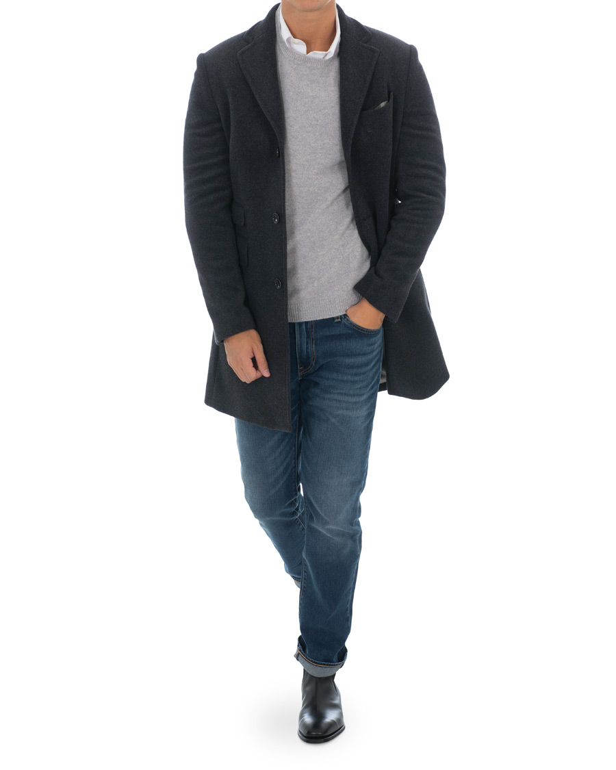 Herre | Jakker | Morris | Wesley Wool/Cashmere Coat Antracite