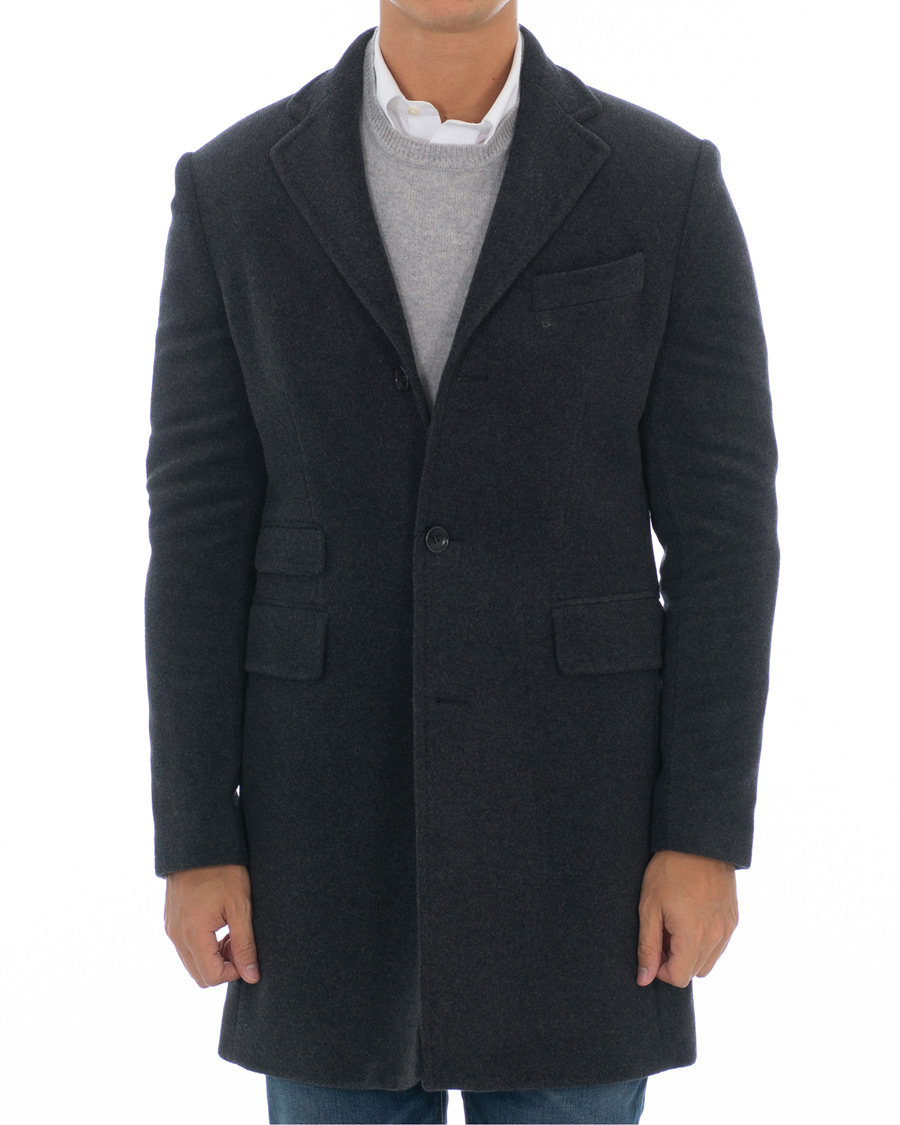 Herre | Jakker | Morris | Wesley Wool/Cashmere Coat Antracite