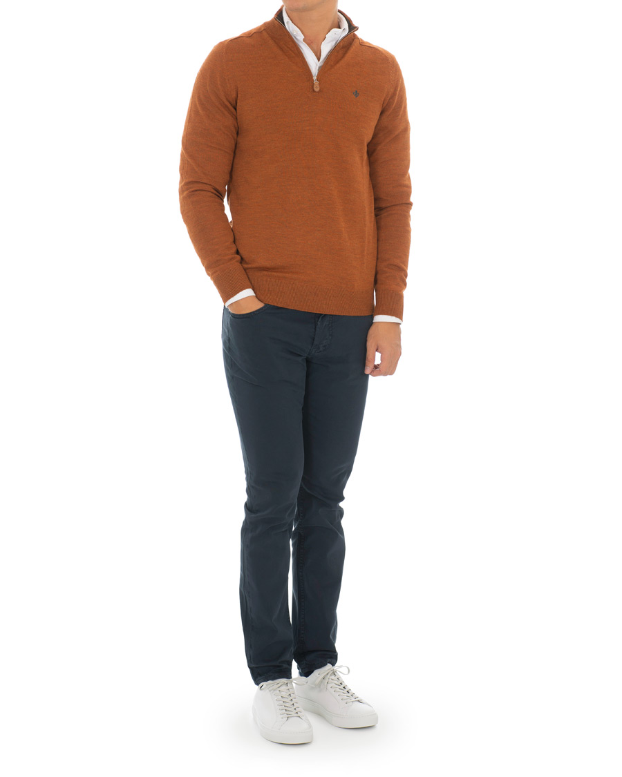 Herre | Gensere | Morris | John Merino Half Zip Camel
