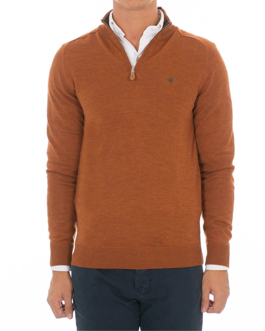 Herre | Gensere | Morris | John Merino Half Zip Camel