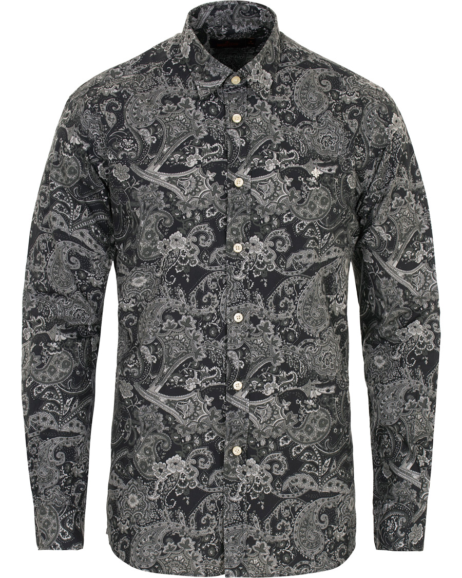 Herre | Skjorter | Morris | Montaron Printed Paisley Shirt Grey