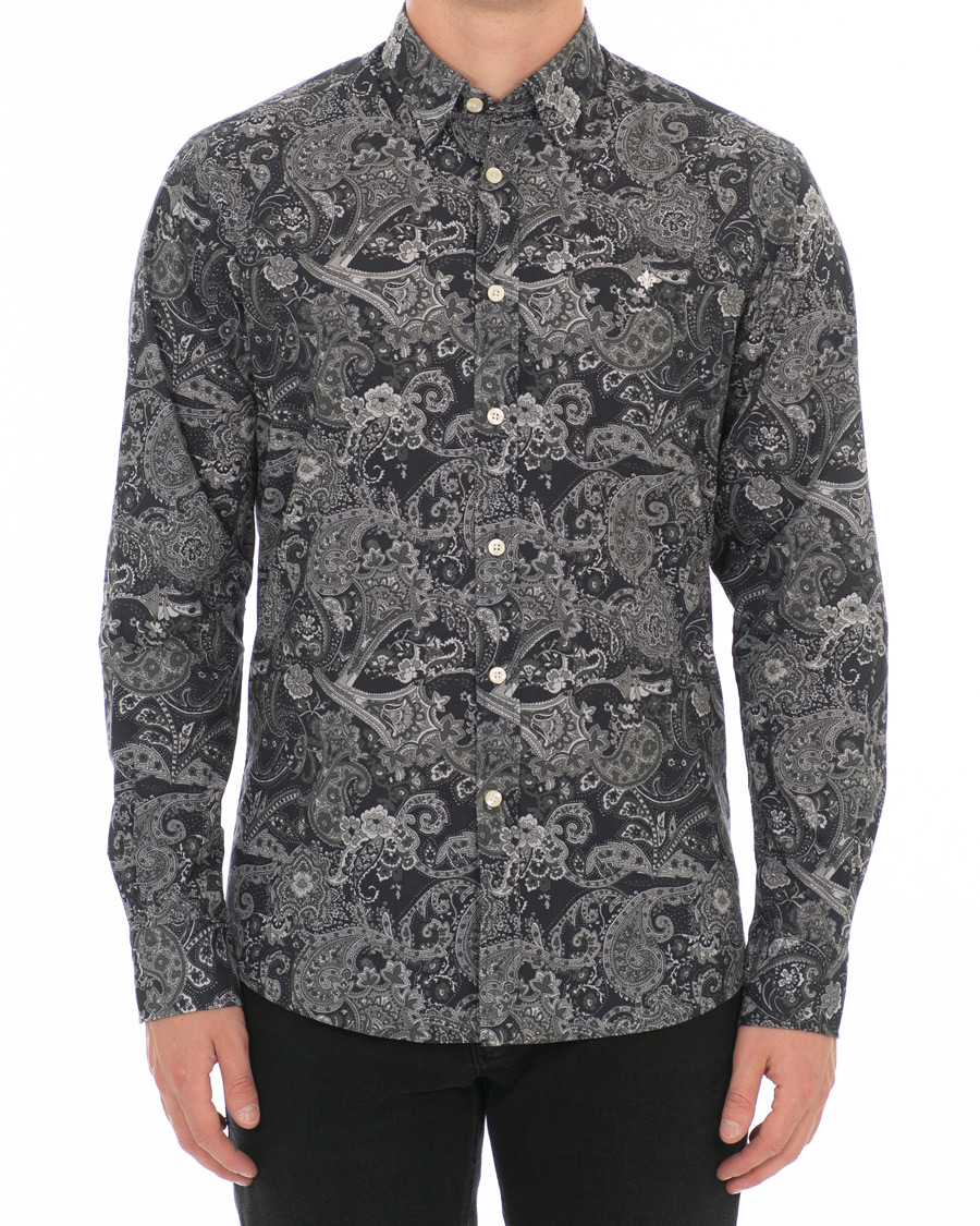 Herre | Skjorter | Morris | Montaron Printed Paisley Shirt Grey