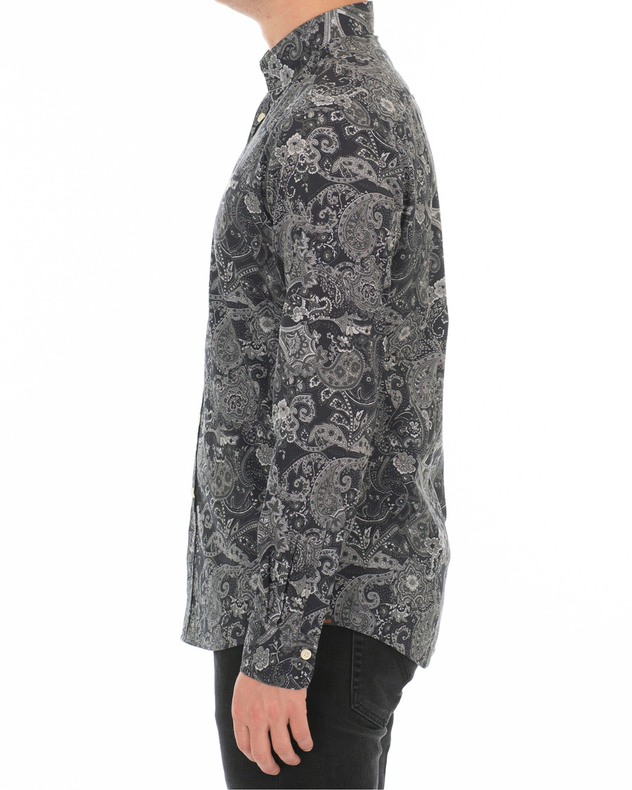 Herre | Skjorter | Morris | Montaron Printed Paisley Shirt Grey