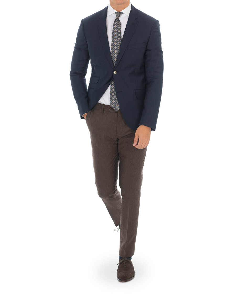 Herre | Bukser | Morris | Rodney Flannel Trousers Brown
