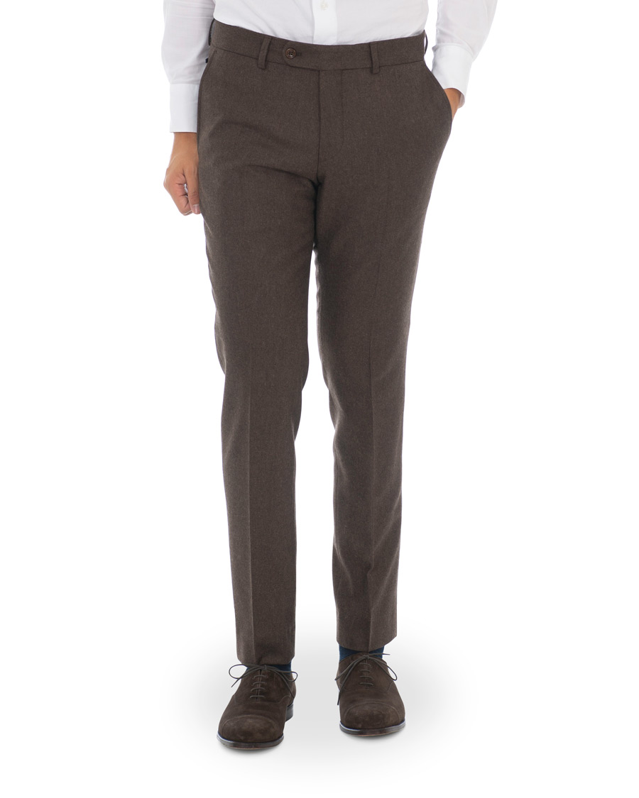 Herre | Bukser | Morris | Rodney Flannel Trousers Brown