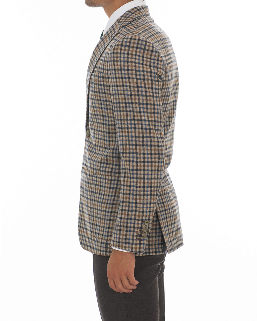 Herre | Dressjakker | Morris Heritage | John Colour Check Wool Blazer Brown