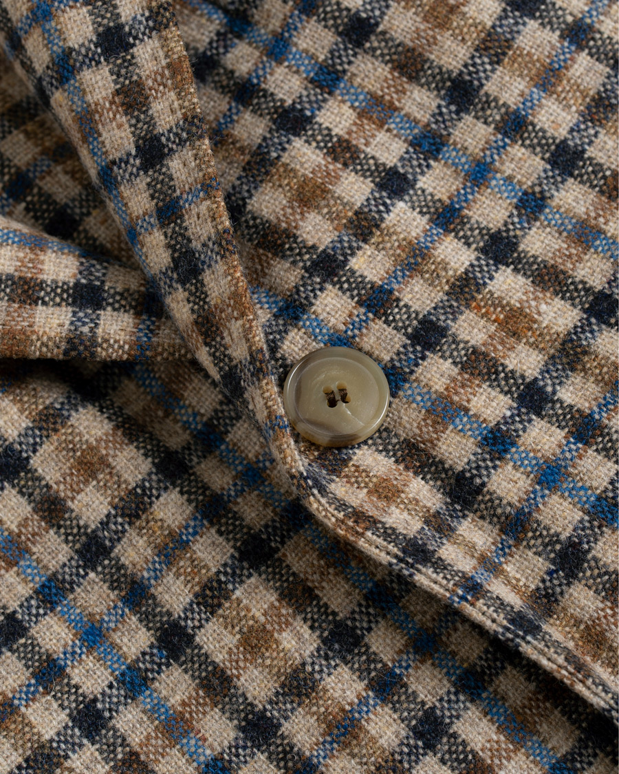 Herre | Dressjakker | Morris Heritage | John Colour Check Wool Blazer Brown