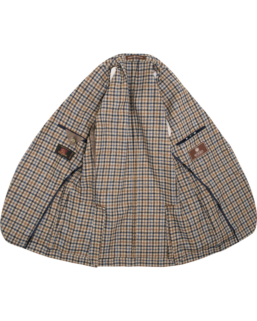 Herre | Dressjakker | Morris Heritage | John Colour Check Wool Blazer Brown