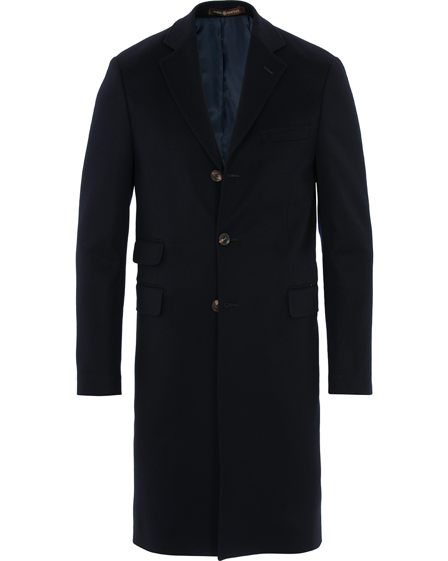 Herre | Jakker | Morris Heritage | Gillis Loro Piana Wool Coat Navy