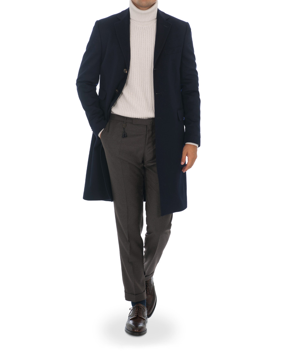 Herre | Jakker | Morris Heritage | Gillis Loro Piana Wool Coat Navy