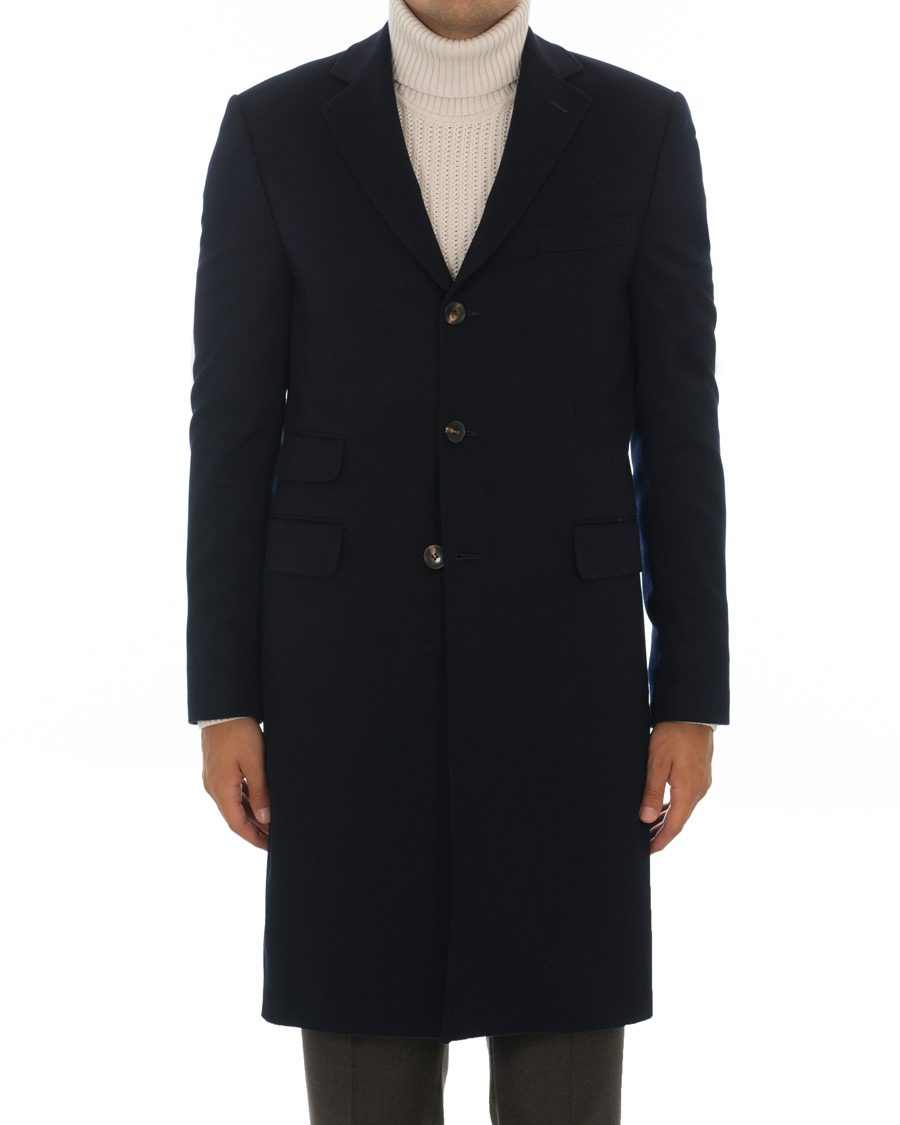 Herre | Jakker | Morris Heritage | Gillis Loro Piana Wool Coat Navy