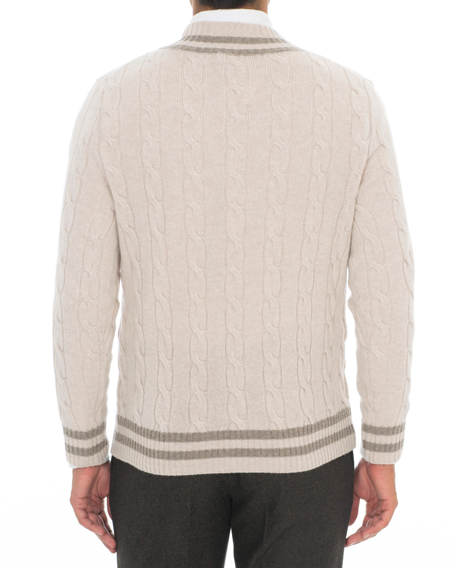 Herre | Gensere | Morris Heritage | Heritage Cricket Cashmere Sweater Off White