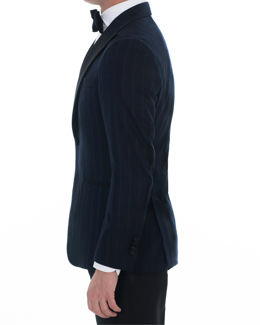 Herre | Dressjakker | Morris Heritage | Striped Limited Tuxedo Blazer Navy