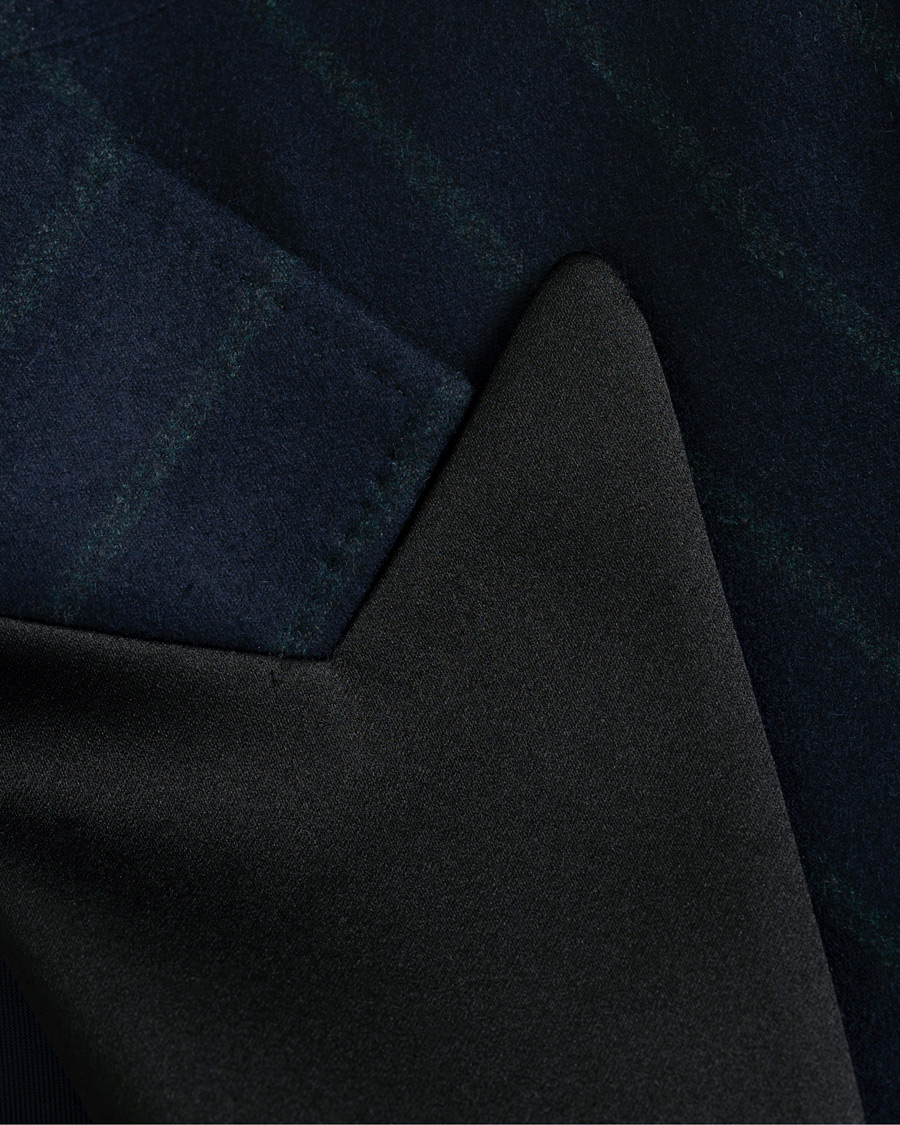 Herre | Dressjakker | Morris Heritage | Striped Limited Tuxedo Blazer Navy