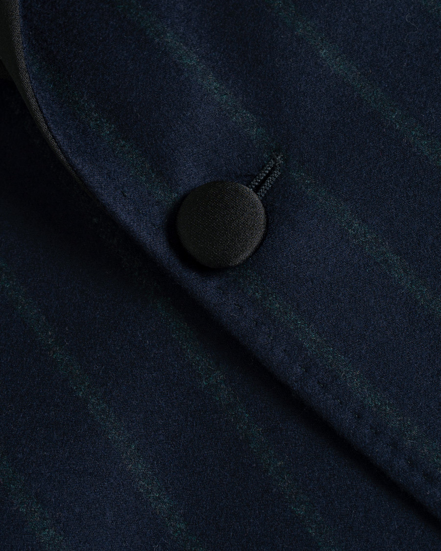 Herre | Dressjakker | Morris Heritage | Striped Limited Tuxedo Blazer Navy