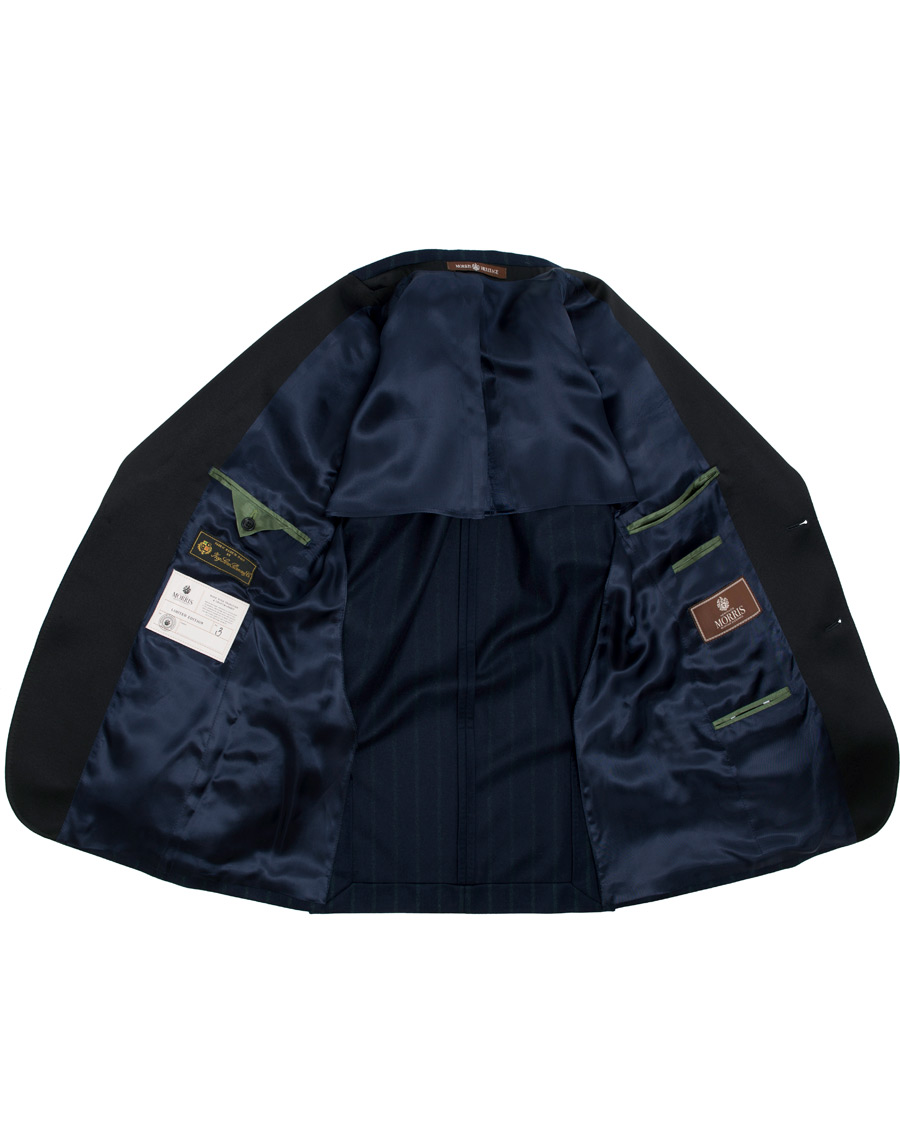 Herre | Dressjakker | Morris Heritage | Striped Limited Tuxedo Blazer Navy