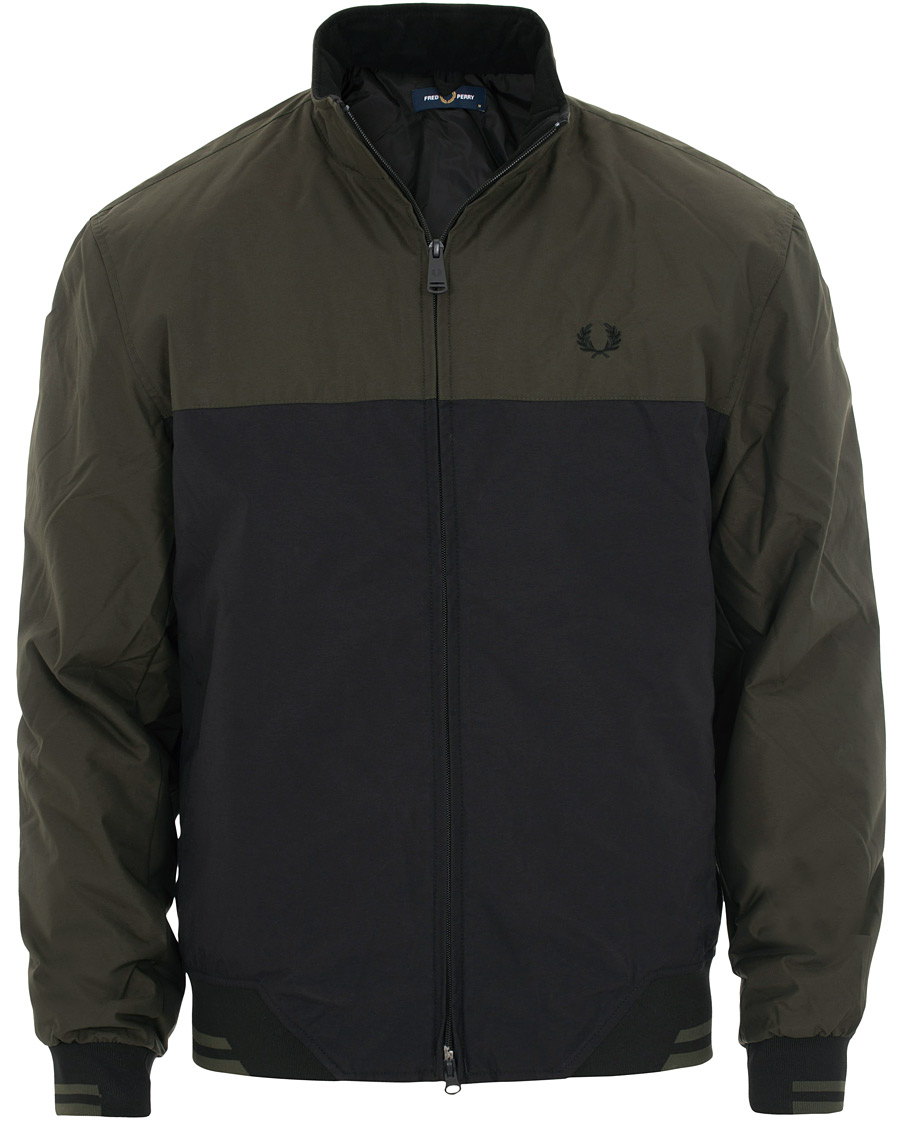Herre | Jakker | Fred Perry | Colour Block Sports Jacket Hunting Green