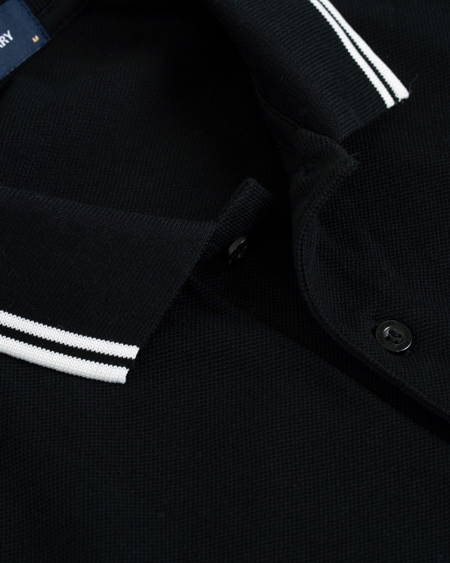 Herre | Gensere | Fred Perry | Slim Fit Long Sleeve Polo Twin Tip Black