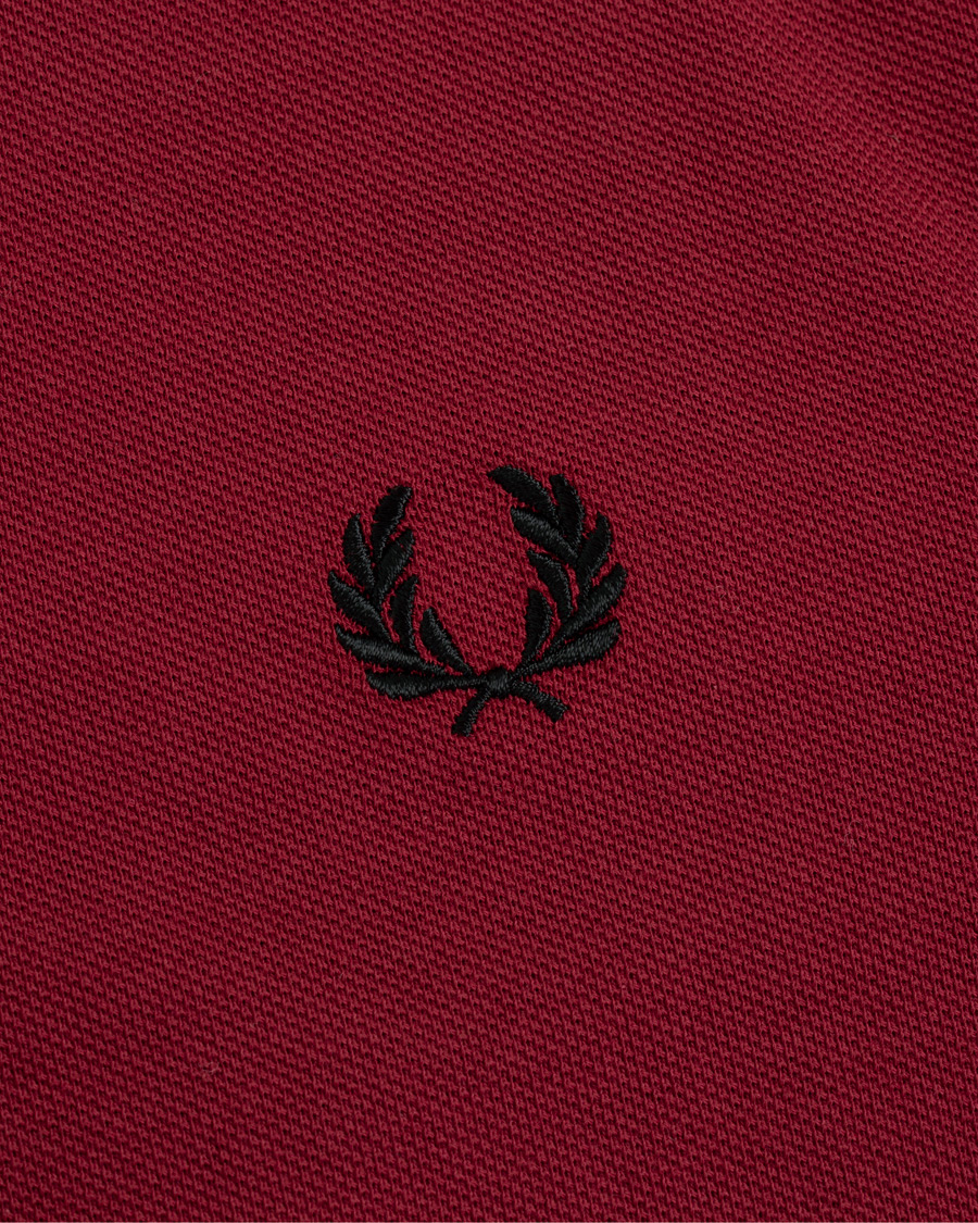 Herre | Gensere | Fred Perry | Slim Fit Long Sleeve Polo Twin Tip Wine Red