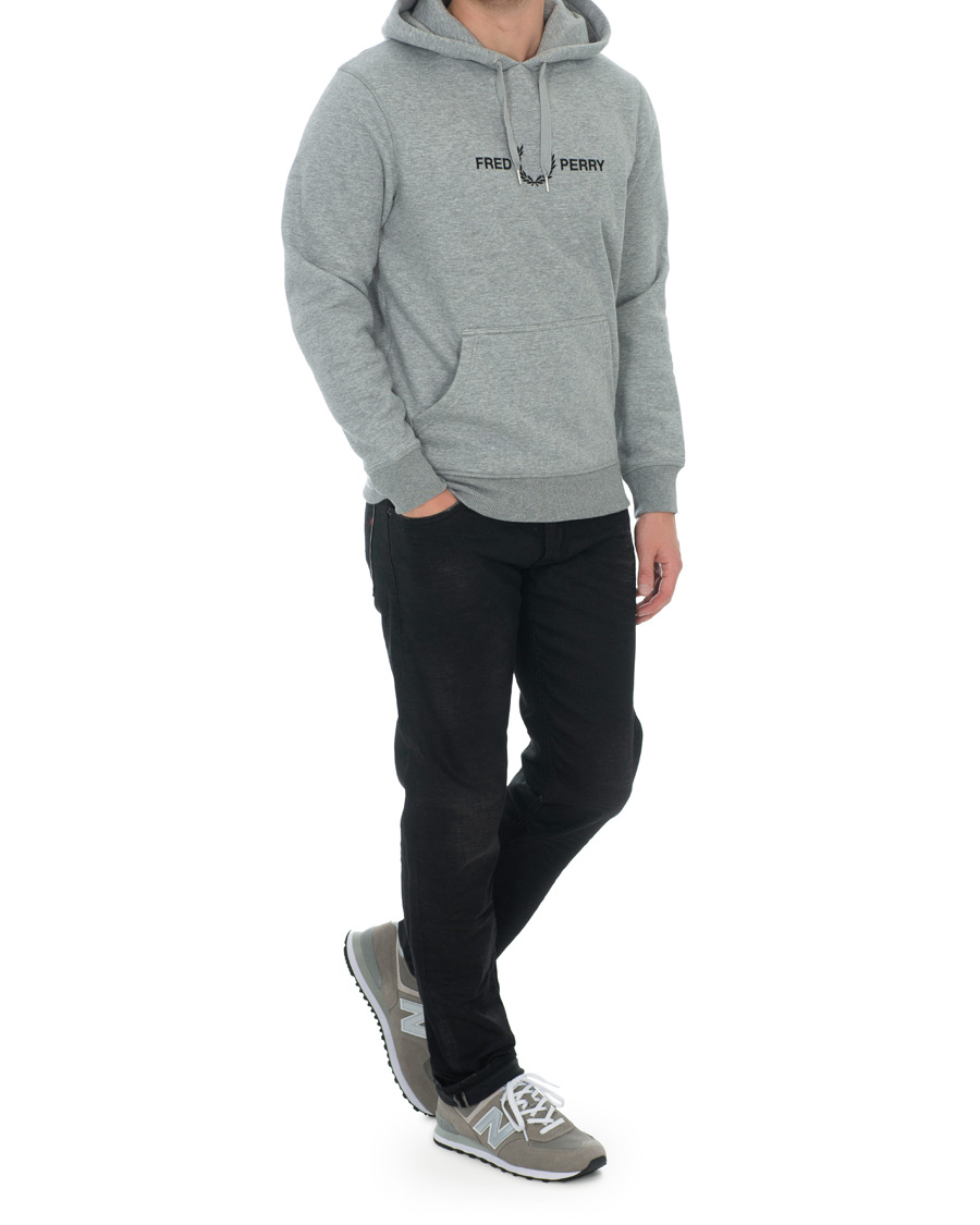 Herre | Gensere | Fred Perry | Graphic Hooded Sweatshirt Steel Marl