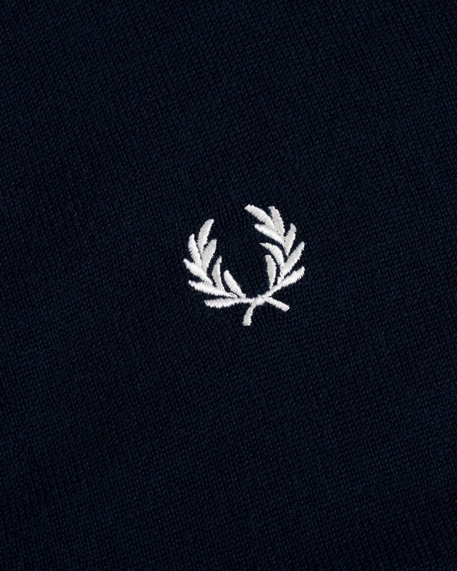 Herre | Gensere | Fred Perry | Merino Wool Cardigan Carbon Blue