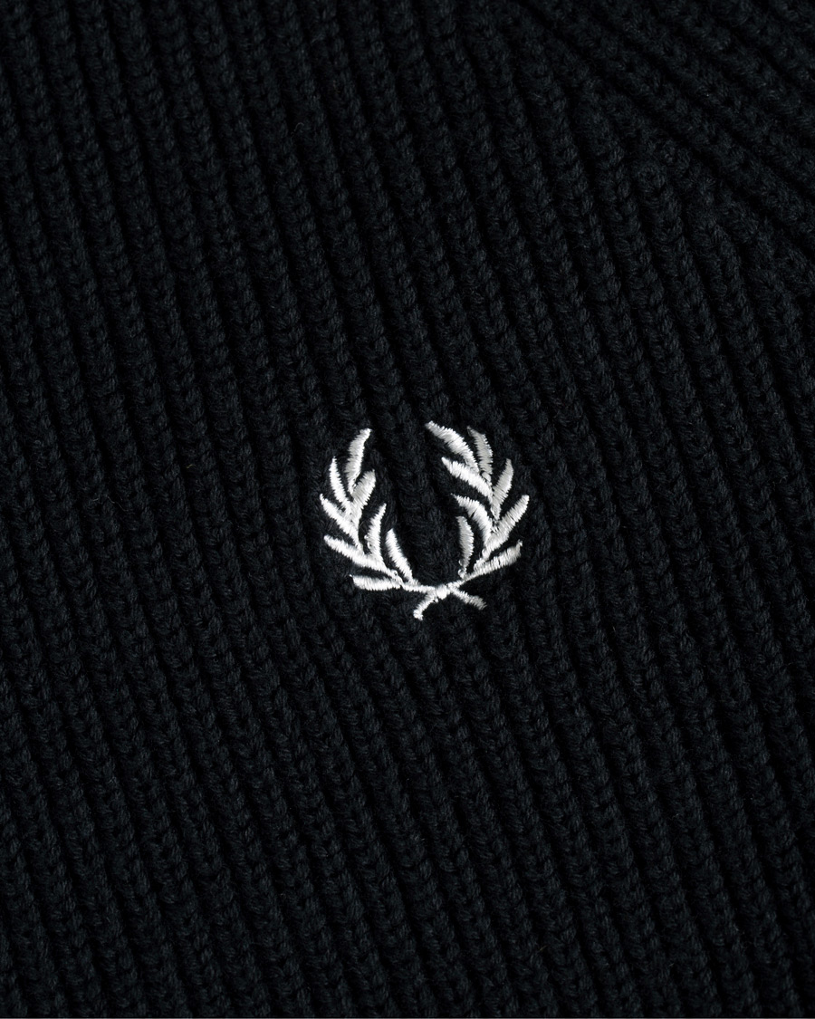 Herre | Gensere | Fred Perry | Ribbed Crew Neck Jumper Black