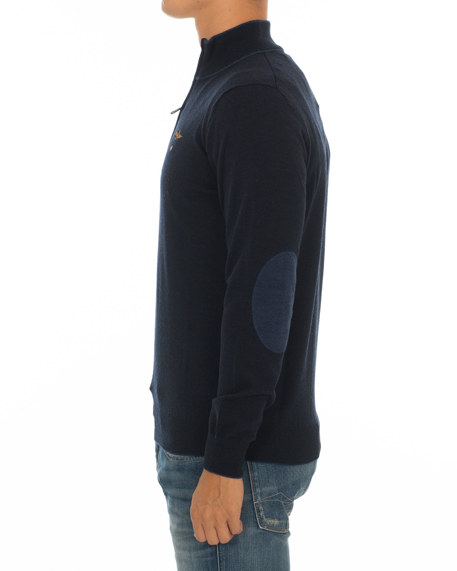 Herre | Gensere | Aeronautica Militare | MA1188 Merino Half Zip Navy