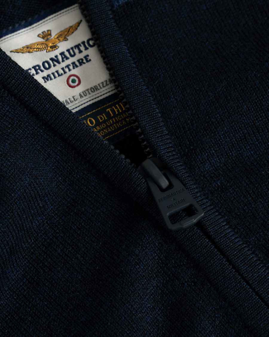 Herre | Gensere | Aeronautica Militare | MA1188 Merino Half Zip Navy