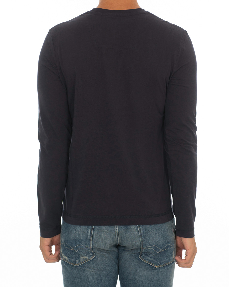 Herre | T-Shirts | Aeronautica Militare | TS1640 Long Sleeve Crew Neck Tee Navy