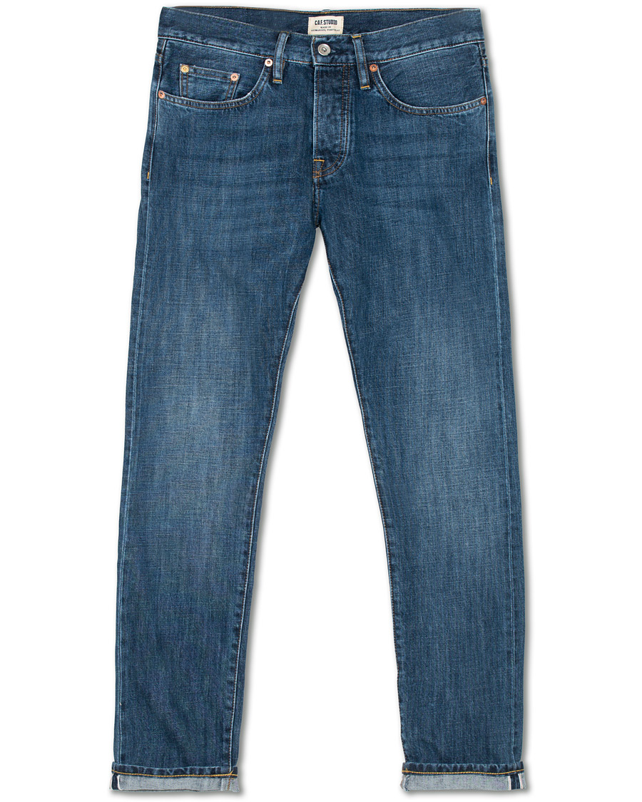 Herre | Jeans | C.O.F. Studio | M3 Regular Tapered Fit Selvedge Jeans Classic Worn