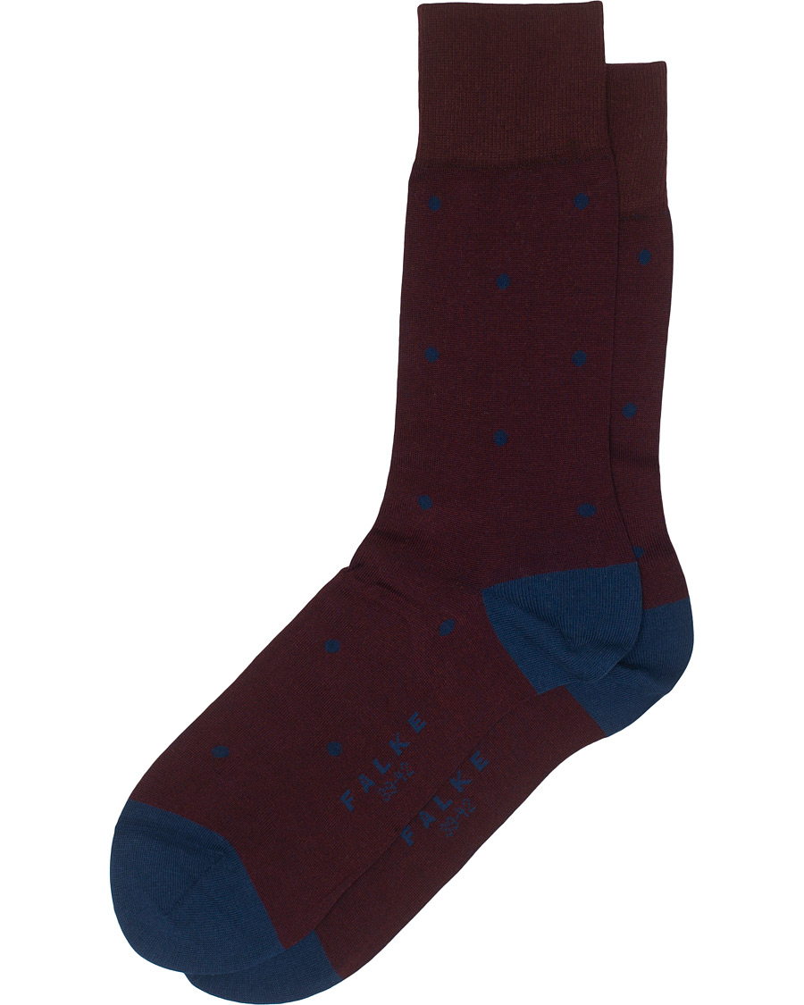 Herre | Undertøy | Falke | Cotton Dot Sock Barolo/Navy
