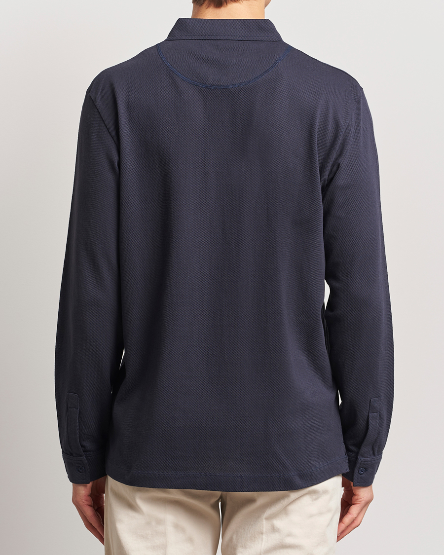 Herre | Pikéer | Sunspel | Long Sleeve Riviera Polo Shirt Navy