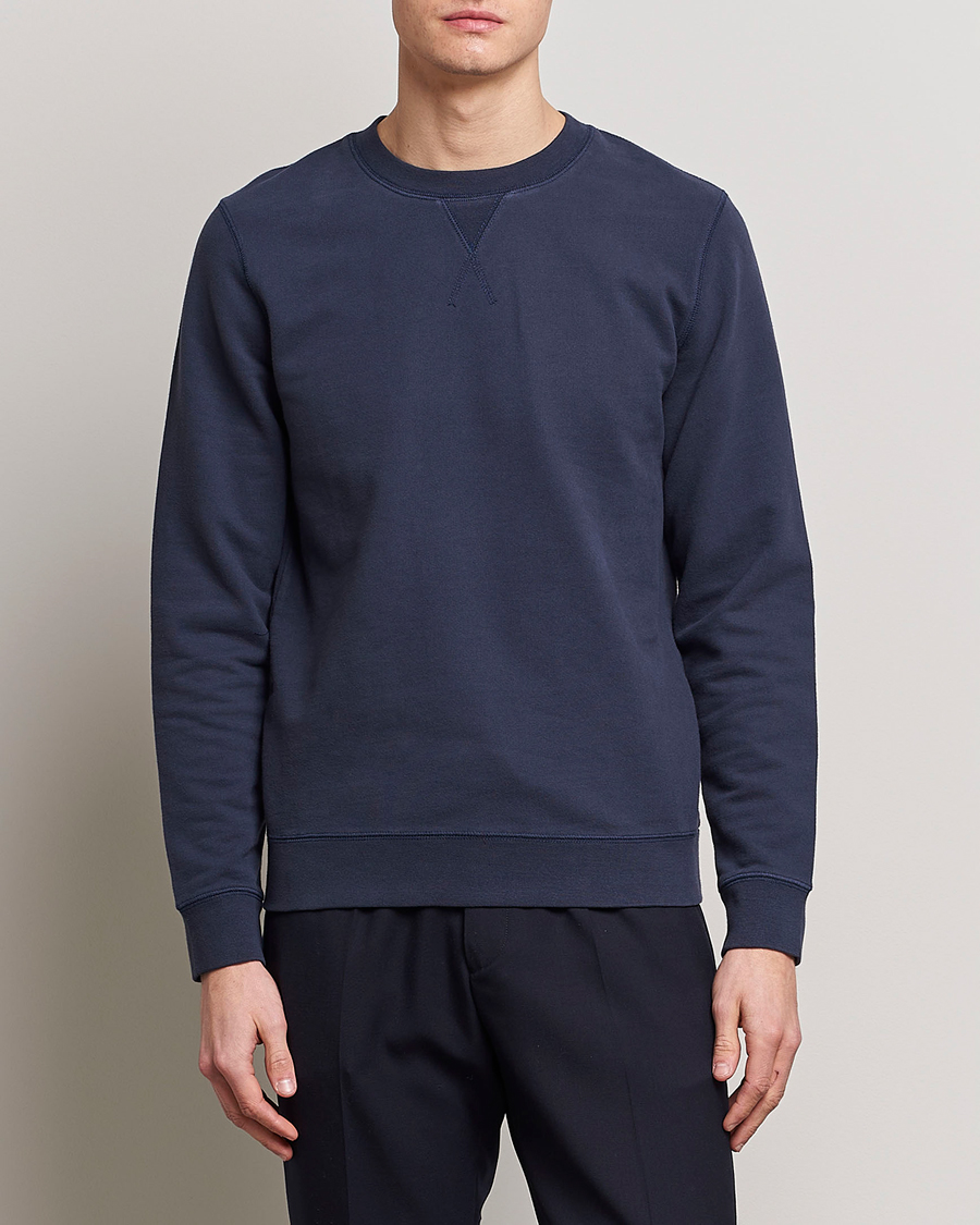 Herre | Loungewear | Sunspel | Loopback Sweatshirt Navy