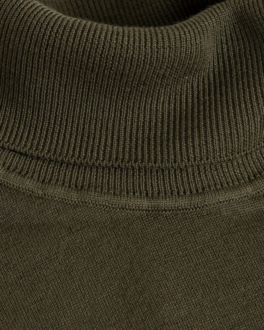 Herre | Gensere | Sunspel | Merino Wool Rollneck Military Green
