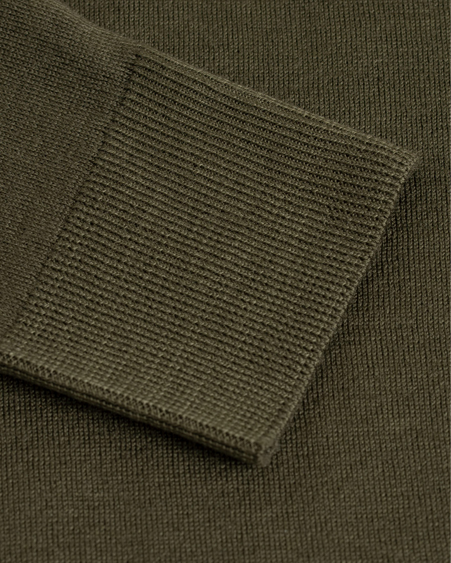Herre | Gensere | Sunspel | Merino Wool Rollneck Military Green