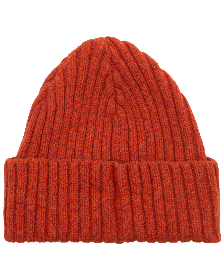 Herre | Sunspel Chunky Rib Hat Burnt Sienna | Sunspel | Chunky Rib Hat Burnt Sienna