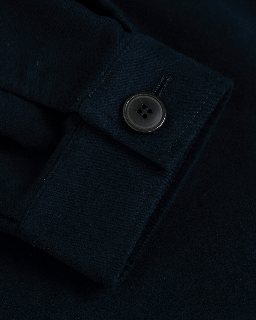 Herre | Skjorter | Sunspel | Twin Pocket Moleskin Jacket Navy