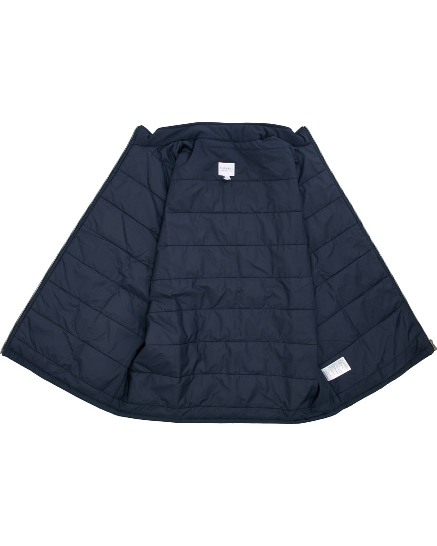 Herre | Jakker | Sunspel | Padded Full Zip Gilet Navy