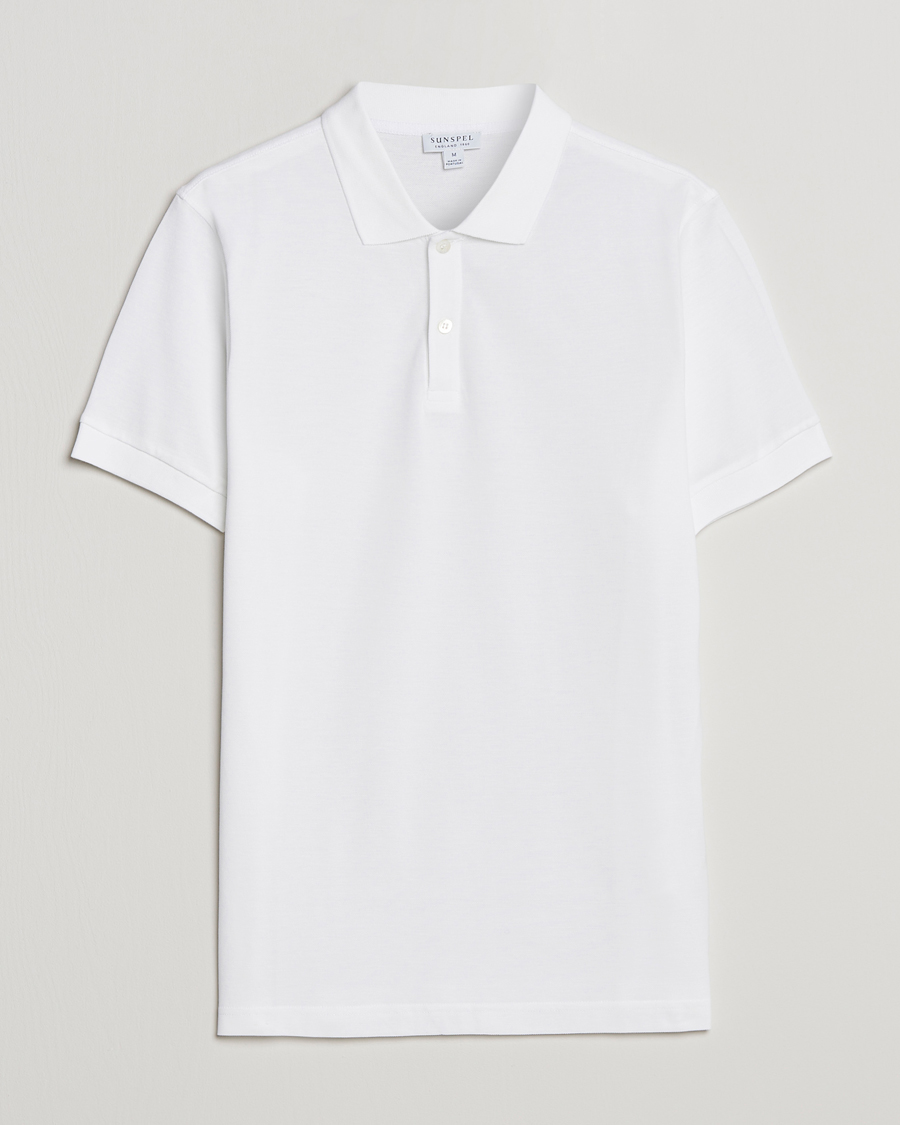 Herre | Pikéer | Sunspel | Short Sleeve Pique Polo White