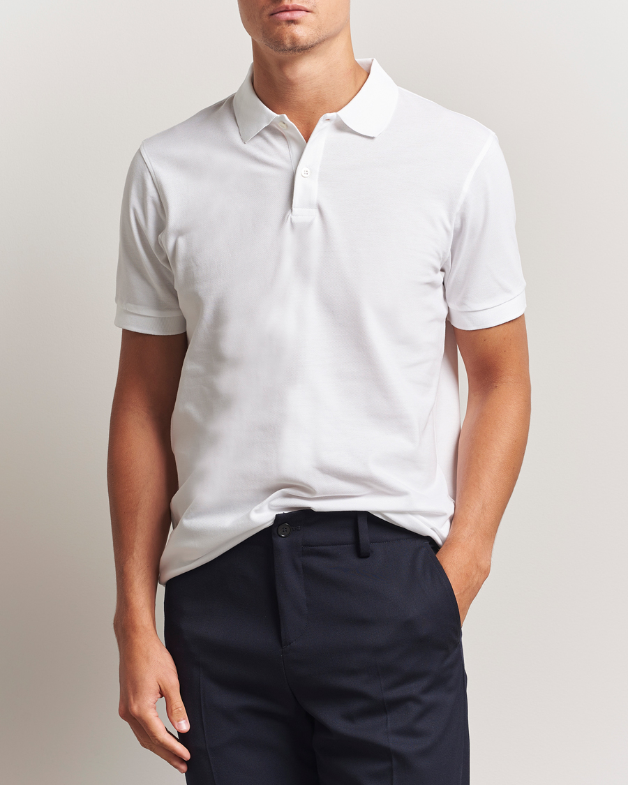 Herre | Pikéer | Sunspel | Short Sleeve Pique Polo White