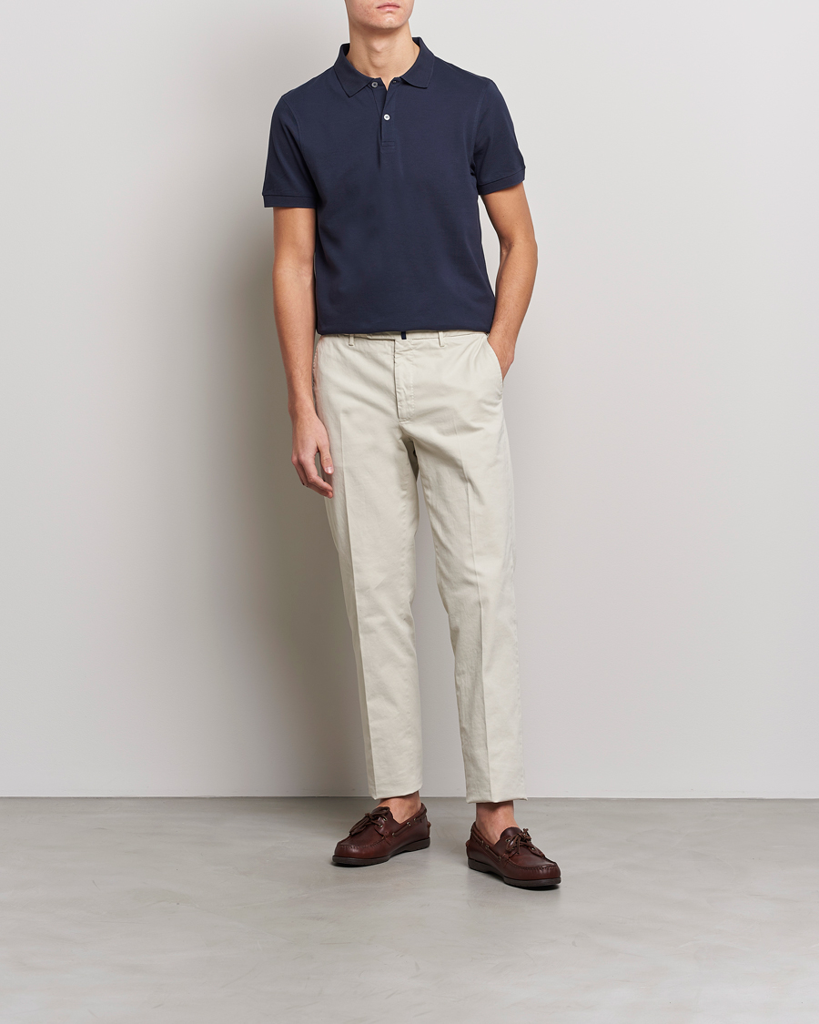Herre | Pikéer | Sunspel | Short Sleeve Pique Polo Navy