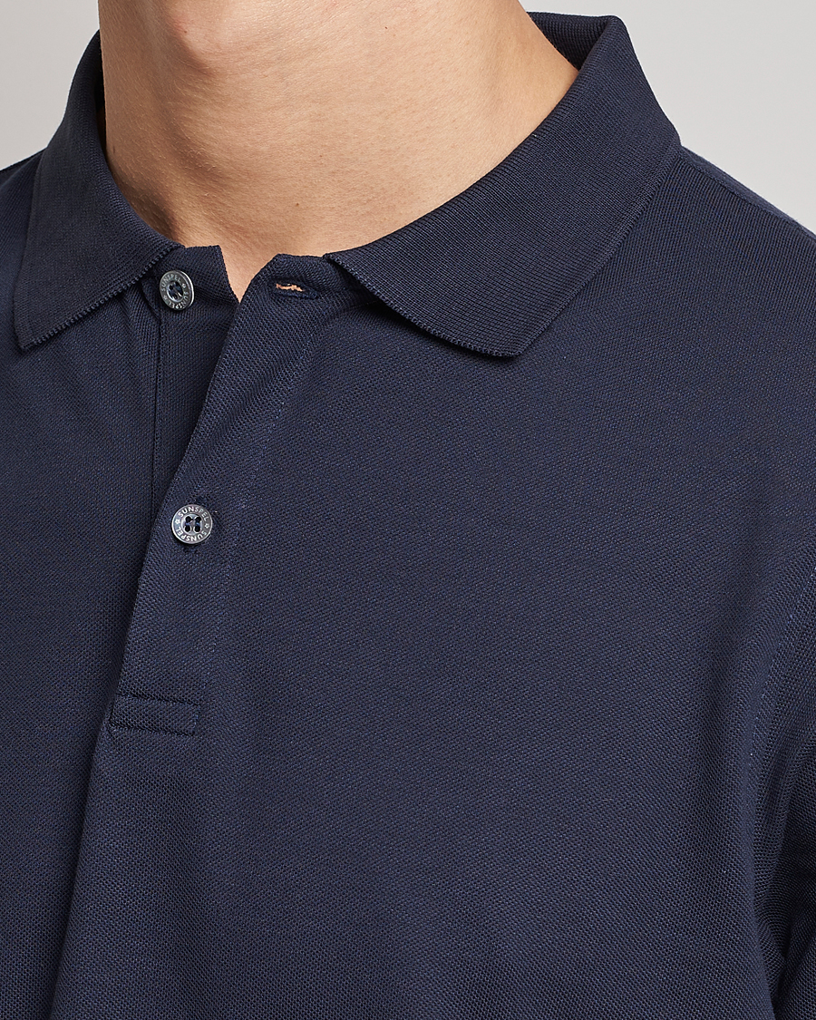 Herre | Pikéer | Sunspel | Short Sleeve Pique Polo Navy