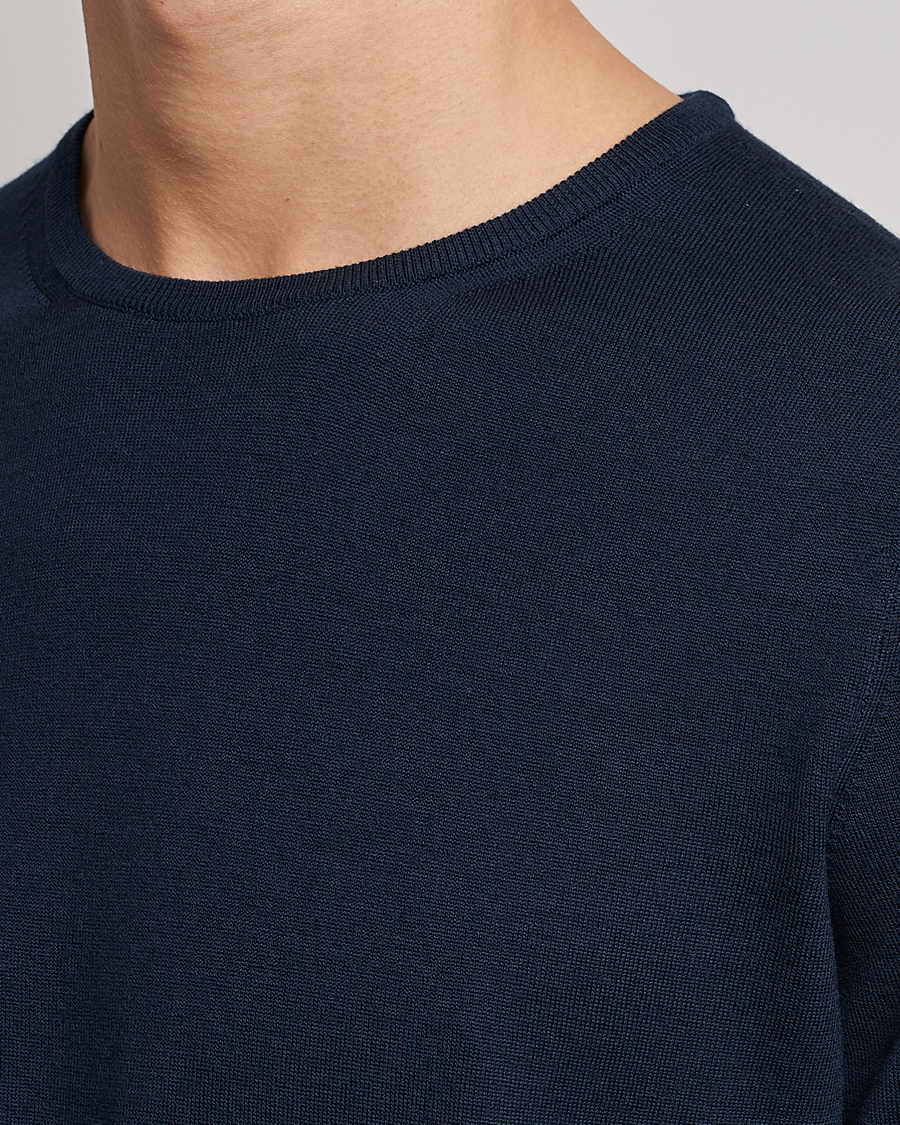 Herre | Gensere | Sunspel | Crew Neck Jumper Light Navy