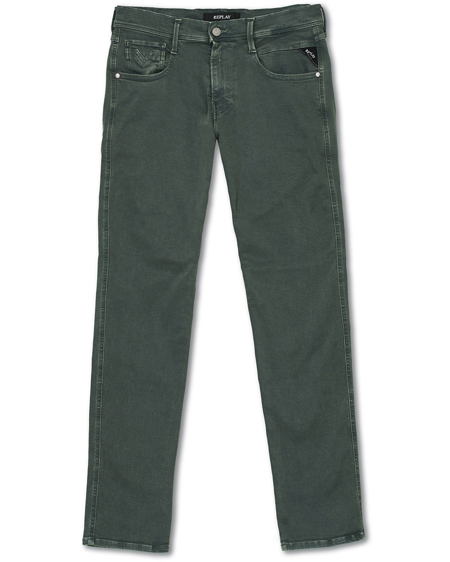 Herre | Bukser | Replay | Anbass Hyperflex 5-Pocket Trousers Green
