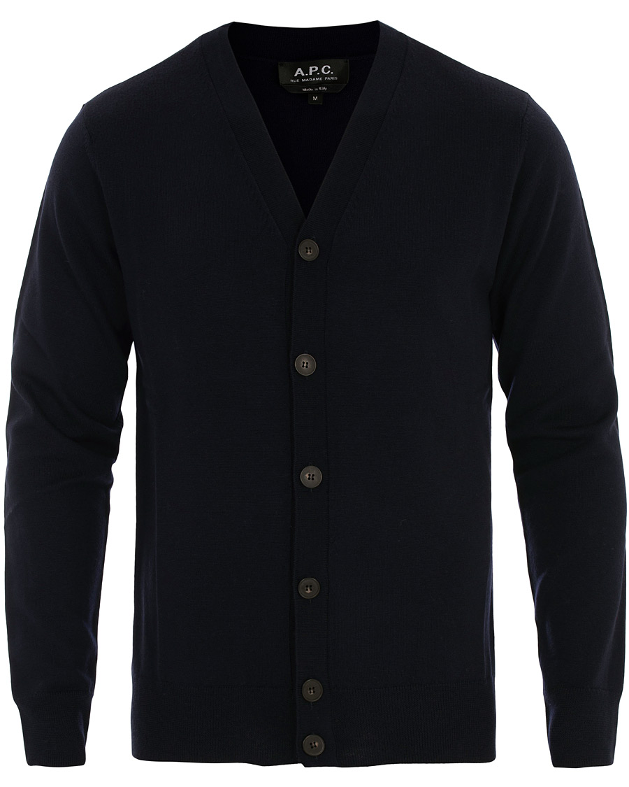 Herre | Gensere | A.P.C. | Samuel Merino Cardigan Dark Navy